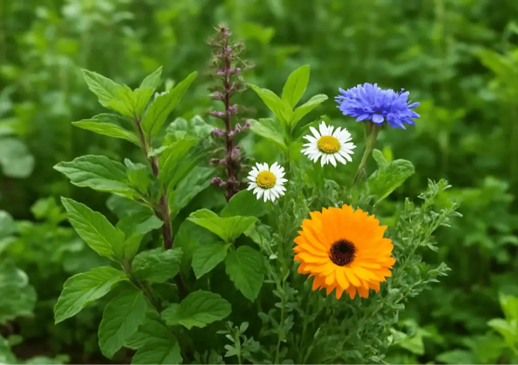 7 plantons d'herbes aromatiques et fleurs 'Jardin des Remèdes'
