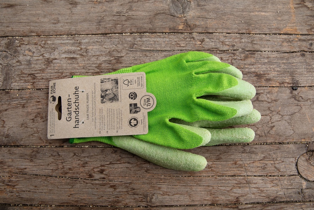 Gardening gloves from natural rubber